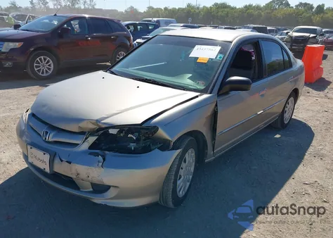 2005 Honda Civic Lx z USA, uszkodzony, nr VIN 2HGES16575H500864